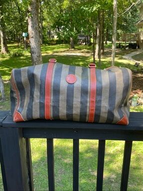 Vintage Penguin Fendi Bag with  Leather Roma Round Logo Patch